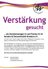 Stellenbeschreibung Vereinsmanager*in / Trainer*in im Aerobic & Tanzwerkstatt Dresden e.V